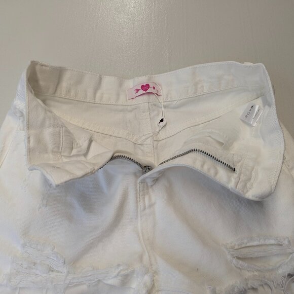 NWOT Buddy Love Size 27 White Denim Cut Off Shorts - Picture 2 of 14